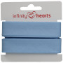 Infinity Hearts Schrägband Baumwolle 40/20mm 35 Hellblau - 5m