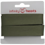 Infinity Hearts Schrägband Baumwolle 40/20mm 57 Armygrün - 5m
