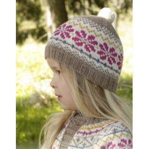Prairie Fairy Hat by DROPS Design - Strickmuster mit Kit Mütze mit nordischem Muster Größen 3-12 Jahre
