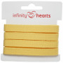 Infinity Hearts Fischgrätband Baumwolle 10mm 02 Gelb - 5m
