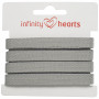 Infinity Hearts Fischgrätband Baumwolle 10mm 05 Hellgrau - 5m
