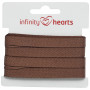 Infinity Hearts Fischgrätband Baumwolle 10mm 06 Braun - 5m