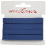 Infinity Hearts Fischgrätband Baumwolle 10mm 07 Blau - 5m