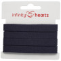 Infinity Hearts Fischgrätband Baumwolle 10mm 08 Marine - 5m