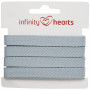 Infinity Hearts Fischgrätband Baumwolle 10mm 42 Hellblau - 5m