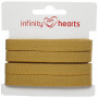 Infinity Hearts Fischgrätband Baumwolle 10mm 11 Senf - 5m
