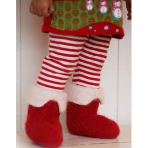 Baby Christmas Slippers by DROPS Design - Muster mit Kit für gefilzte Baby-Weihnachts-Slipper Größen 21/23 - 45/48