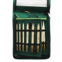 KnitPro Bamboo Austauschbare Rundstricknadel-Set Bambus 60-80-100 cm 3-10 mm 10 Größen Deluxe