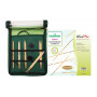 KnitPro Bamboo Austauschbare Rundstricknadel-Set Bambus 60-80-100 cm 3-5 mm 5 Größen Starter Kit