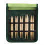 KnitPro Bamboo austauschbare Rundstricknadeln Chunky Set Bambus 60-80-100cm 6-10mm 5 Größen