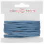 Infinity Hearts Satinband beidseitig 3mm 338 Blau - 5m