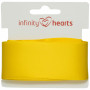 Infinity Hearts Satinband beidseitig 38mm 645 Gelb - 5m