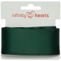 Infinity Hearts Satinband beidseitig 38mm 587 Dunkelgrün - 5m