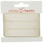 Infinity Hearts Satinband beidseitig 15mm 810 Natur - 5m