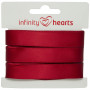 Infinity Hearts Satinband beidseitig 15mm 260 Rotwein - 5m