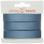 Infinity Hearts Satinband beidseitig 15mm 338 Blau - 5m