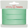 Infinity Hearts Satinband beidseitig 15mm 530 Minze - 5m