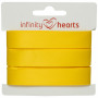 Infinity Hearts Satinband beidseitig 15mm 645 Gelb - 5m