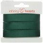 Infinity Hearts Satinband beidseitig 15mm 587 Dunkelgrün - 5m