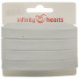 Infinity Hearts Anorakschnur Baumwolle flach 10mm 100 Weiß - 5m