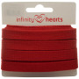 Infinity Hearts Anorakschnur Baumwolle flach 10mm 550 Rot - 5m