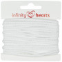 Infinity Hearts Anorakschnur Baumwolle rund 3mm 100 Weiß - 5m