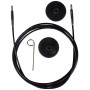 KnitPro Draht / Kabel für austauschbare Rundstricknadeln 126cm (wird 150cm inkl. Nadeln) Schwarz