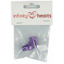 Infinity Hearts Ring mit Fadentrenner versch. Farben - 1 Stk
