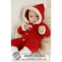 My First Christmas by DROPS Design - Strickmuster mit Kit Baby Weihnachts-Einteiler mit Kapuze Größen 4-9 Monate