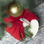 Infinity Hearts Stoffband/Geschenkband Frohe Weihnachten Rot 20mm - 3 Meter