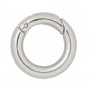 Infinity Hearts O-Ring/Endlos Ring mit Öffnung Messing Silber Ø18mm - 5 Stück.