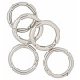 Infinity Hearts O-Ring/Endlos Ring mit Öffnung Messing Silber Ø38mm - 5 Stück.