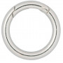 Infinity Hearts O-Ring/Endlos Ring mit Öffnung Messing Silber Ø30mm - 5 Stück.