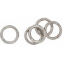 Infinity Hearts O-Ring/Karabinerring Messing Silber Ø35mm - 5 Stk
