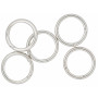 Infinity Hearts O-Ring/Karabinerring Messing Silber Ø40mm - 5 Stk