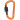 Infinity Hearts Karabiner mit Verschlusssicherung Messing Orange 80mm - 5 Stk