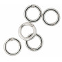 Infinity Hearts O-Ring/Endlosring mit Öffnung Messing Silber Ø23,5mm - 5 Stück