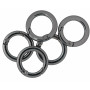 Infinity Hearts O-Ring/Endlosring mit Öffnung Messing Gunmetal Ø23,5mm - 5 Stück.