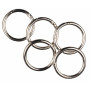 Infinity Hearts O-Ring/Endlosring mit Öffnung Messing Silber Ø37,6mm - 5 Stück