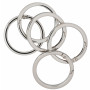Infinity Hearts O-Ring/Endlos Ring mit Öffnung Messing Silber Ø43,6mm - 5 Stück.