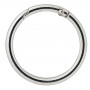 Infinity Hearts O-Ring/Endlos Ring mit Öffnung Messing Silber Ø43,6mm - 5 Stück.
