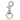 Infinity Hearts Karabinhage med D-ring Messing Sølv 45mm - 5 stk