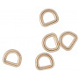 Infinity Hearts D-Ring Messing Helles Gold 10x10mm - 5 Stk