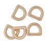 Infinity Hearts D-Ring Messing Helles Gold 12x12mm - 5 Stk