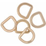 Infinity Hearts D-Ring Messing Helles Gold 19x19mm - 5 Stk