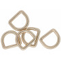 Infinity Hearts D-Ring Messing Hellgold 25x25mm - 5 Stk.