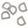 Infinity Hearts D-Ring Messing Silber 12x12mm - 5 Stk