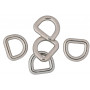 Infinity Hearts D-Ring Messing Silber 10x10mm - 5 Stk