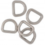 Infinity Hearts D-Ring Messing Silber 16x16mm - 5 Stk