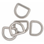 Infinity Hearts D-Ring Messing Silber 25x25mm - 5 Stk
